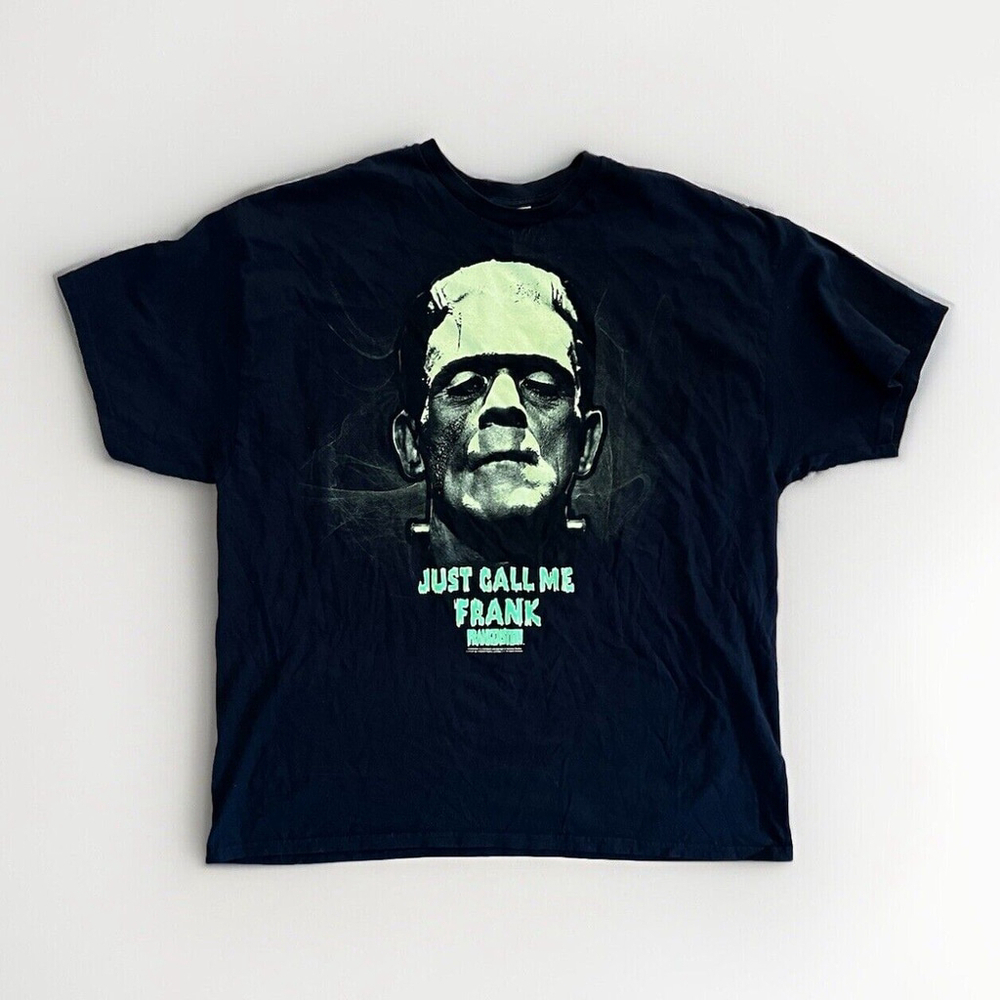 Mens Frankenstein Glow in the Dark Just Call Me Frank Shirt 2X Universal Studios